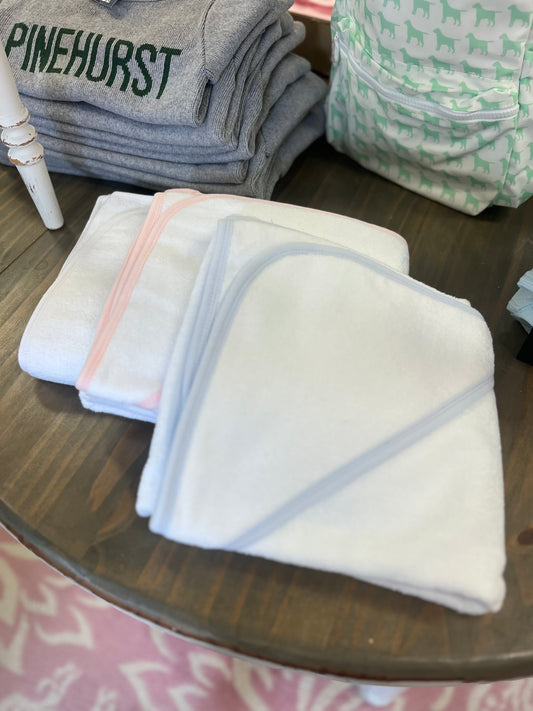 White Terry Cloth Hooded Towel