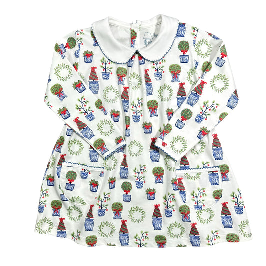Christmas Planter Twirl Dress