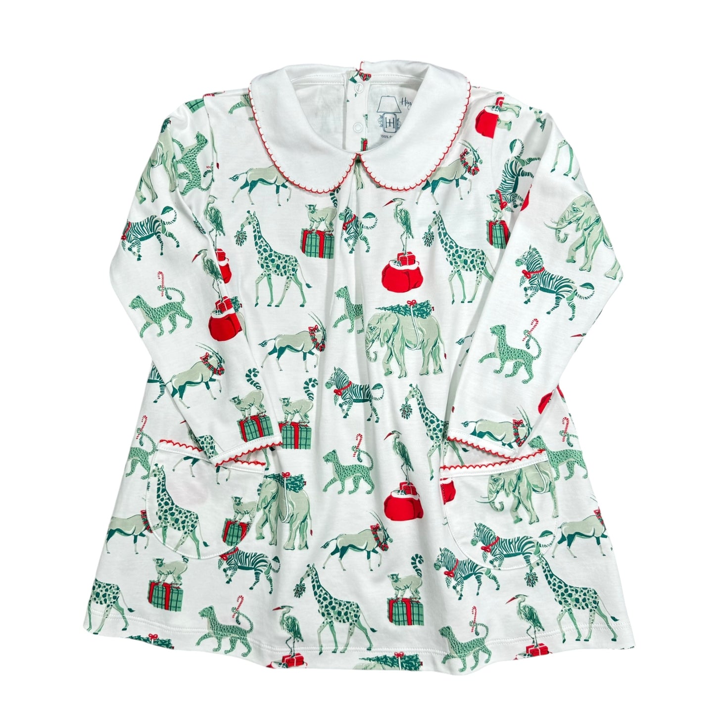 Safari Christmas LS Dress