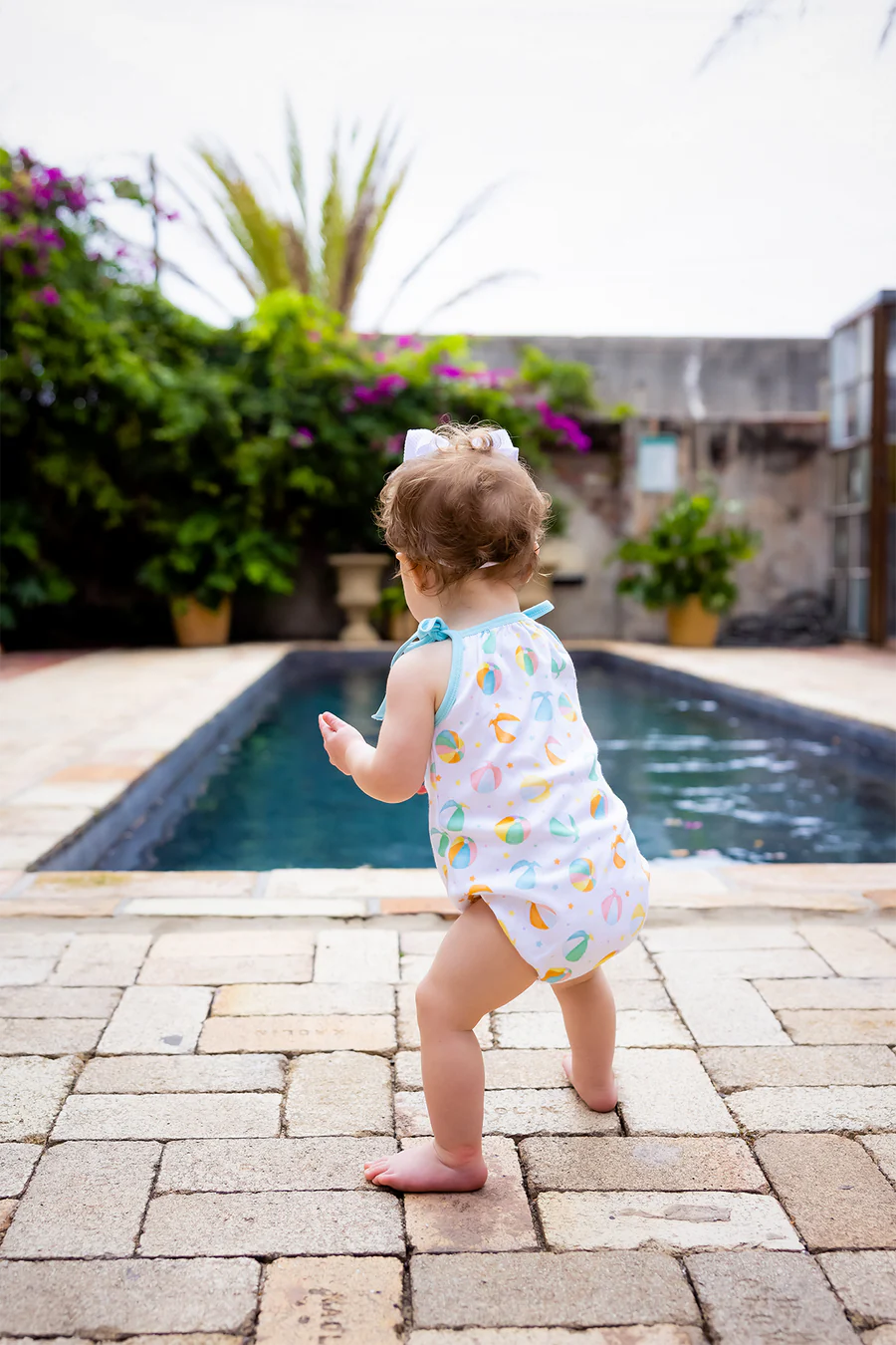 Beach Bum Organic Tie Onesie