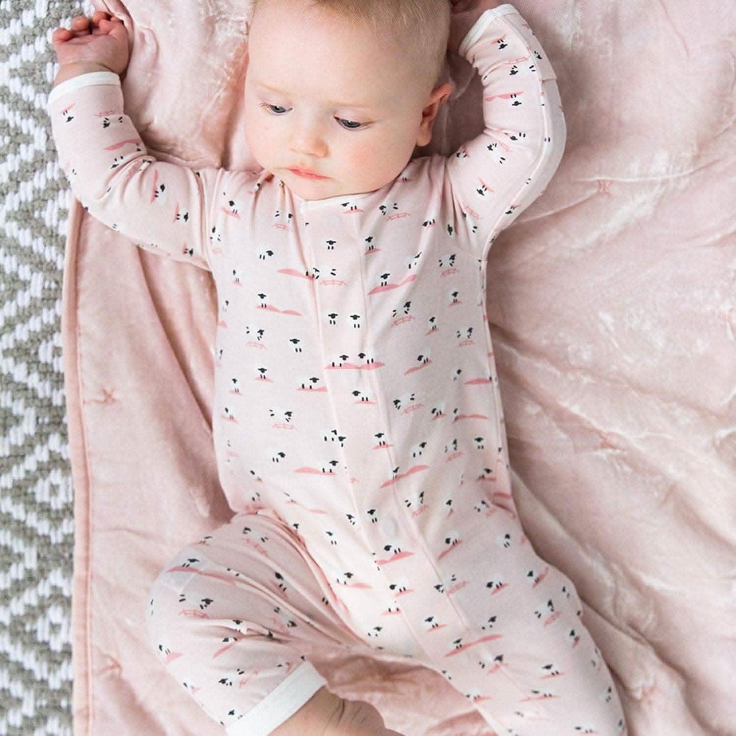 Pink Baa Baa Coverall
