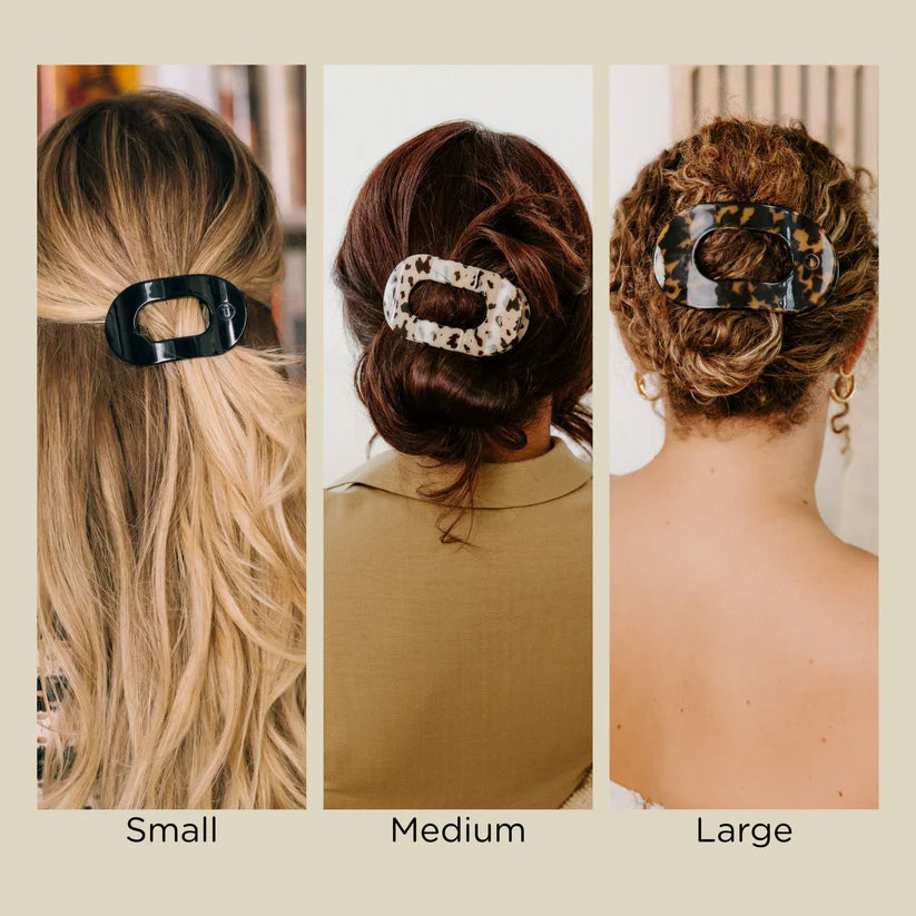 Tortoise Flat Round Hair Clip