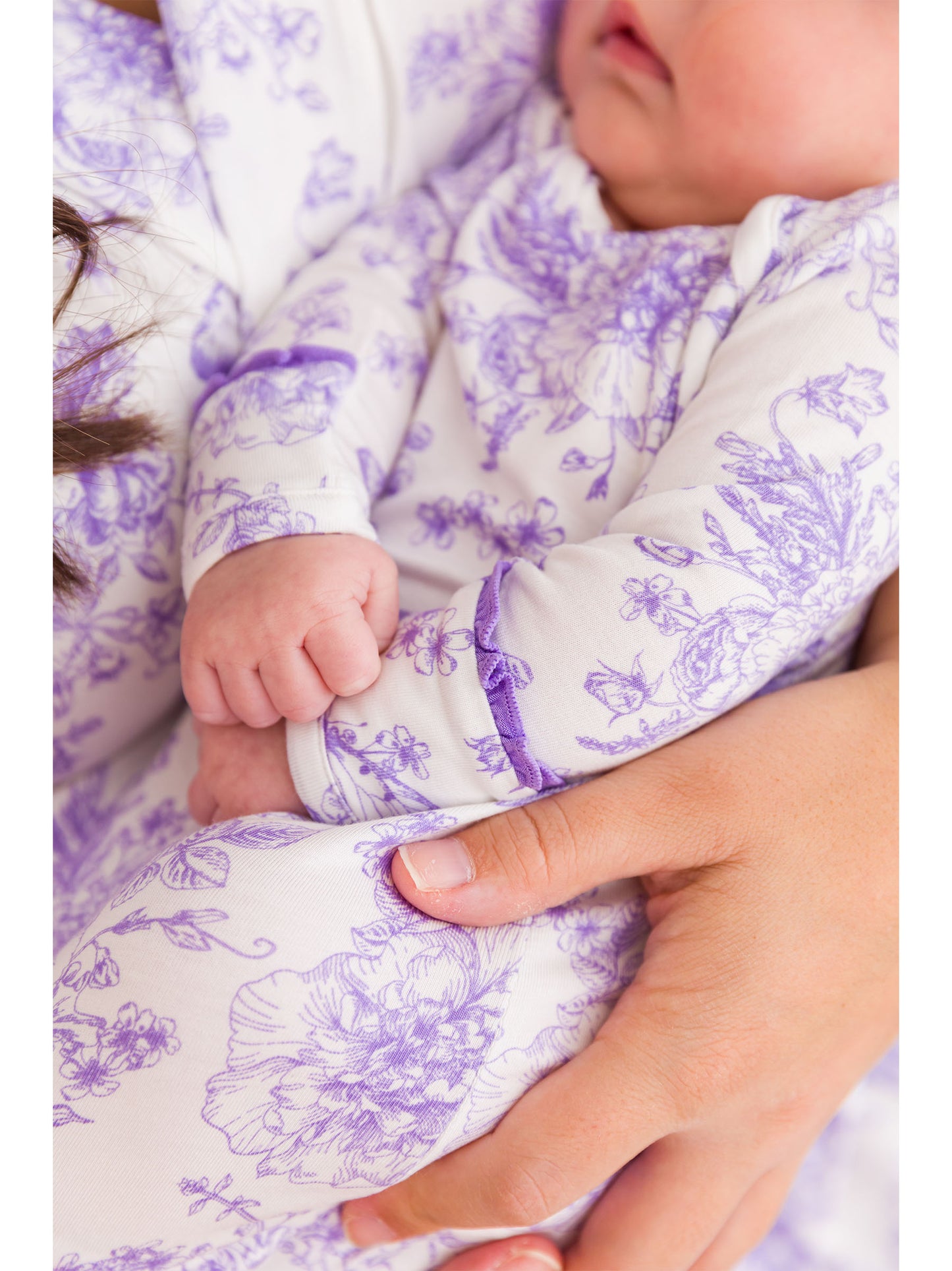 Wisteria Purp Butterly Garden Gown & Hat Set