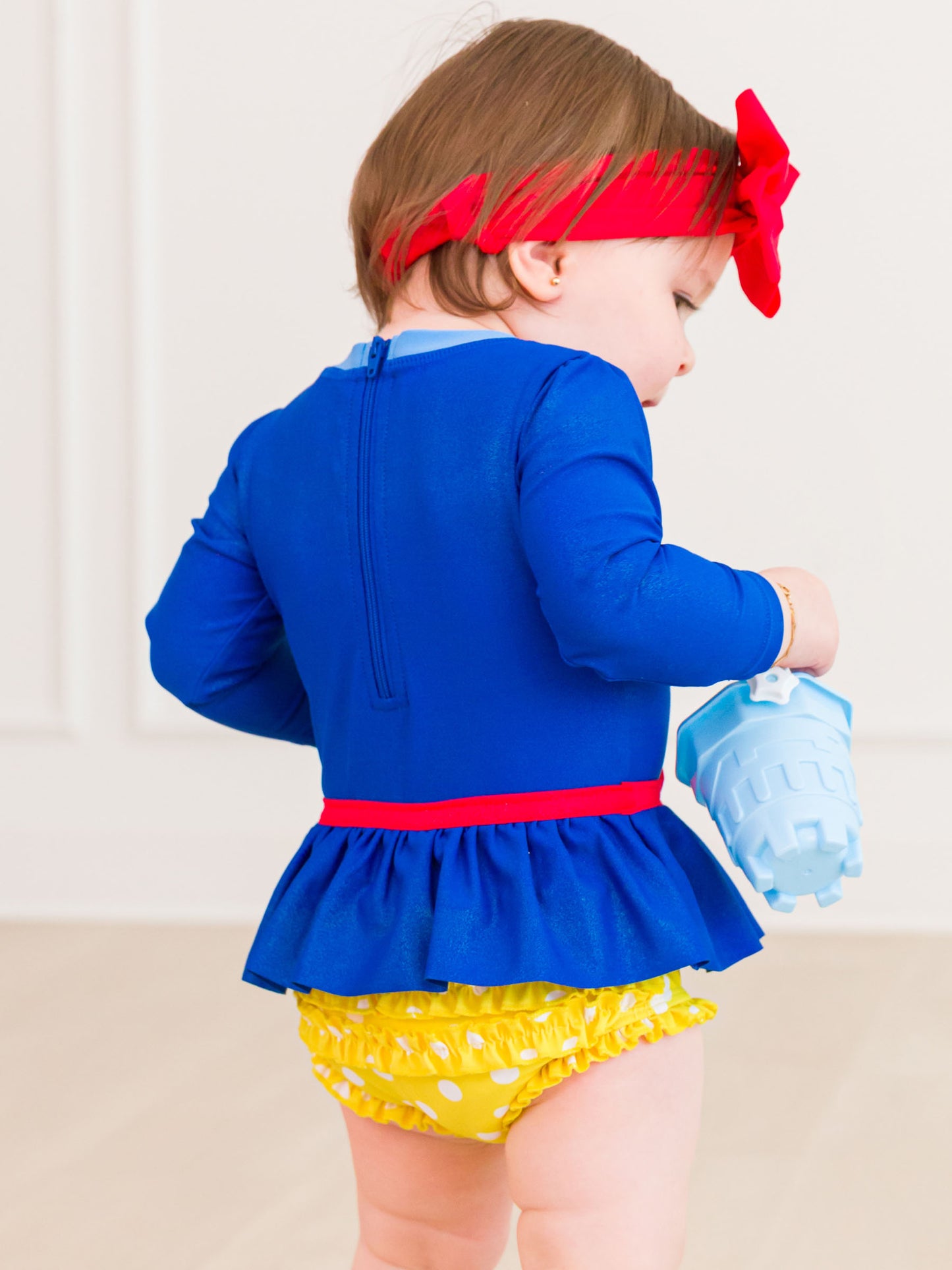 Blue & Yellow Princess 1PC Swimsuit