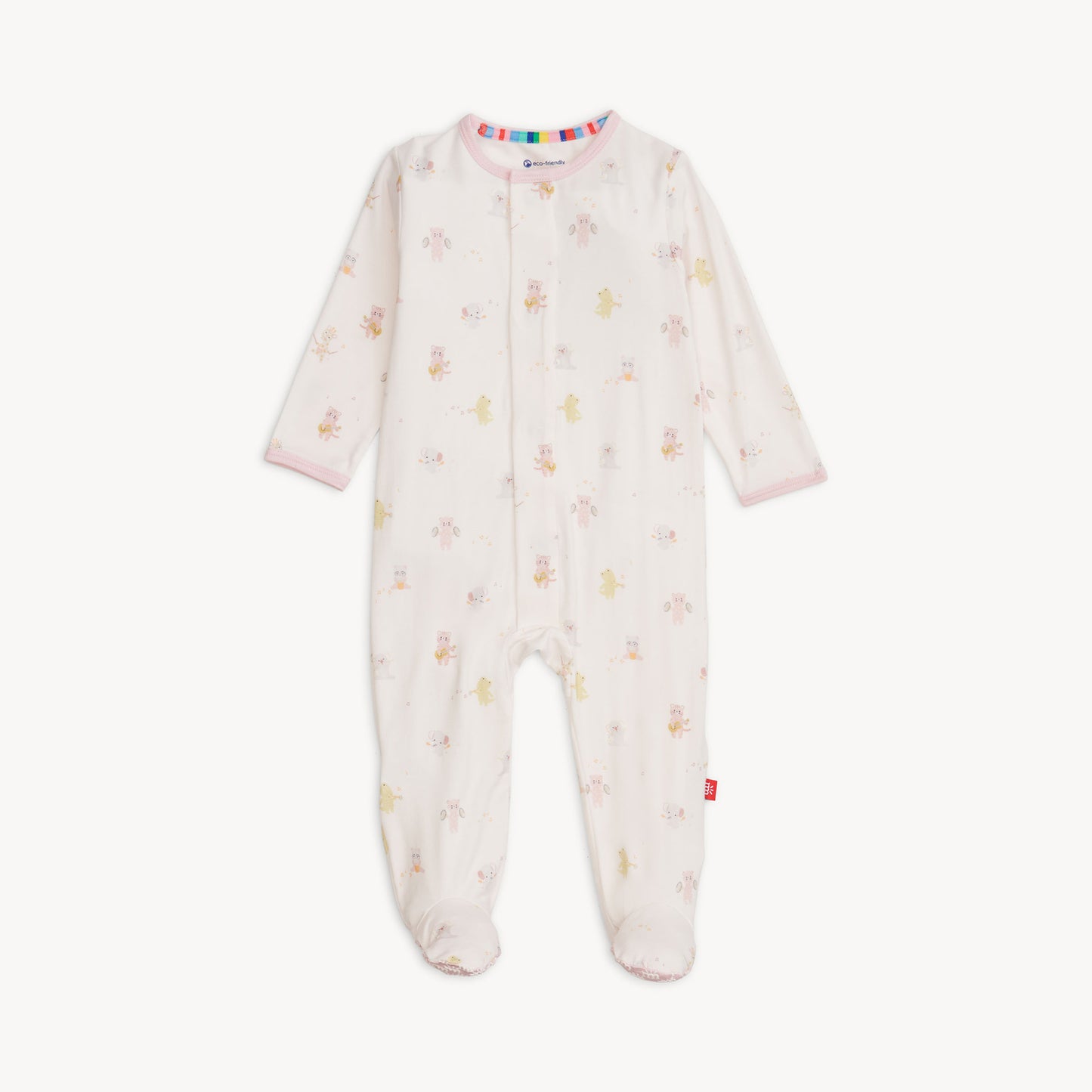 Pink Baby Beats Footie