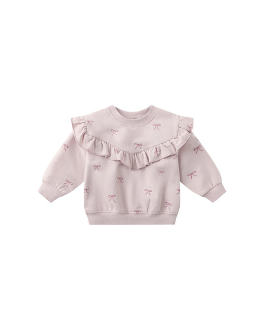 Bows Ruffle Sweatshirt & Pant Set