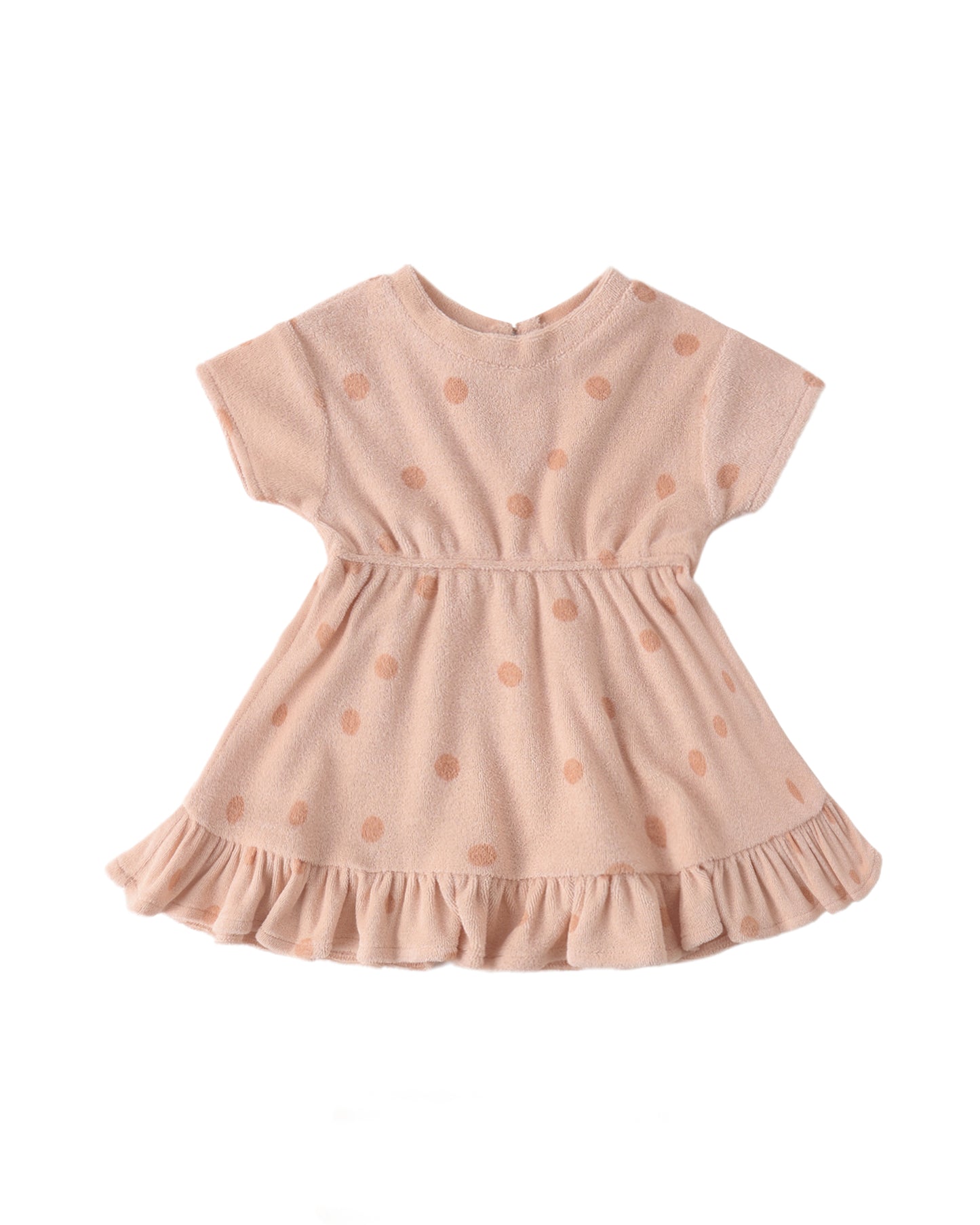 Melon Polka Dot Terry Dress