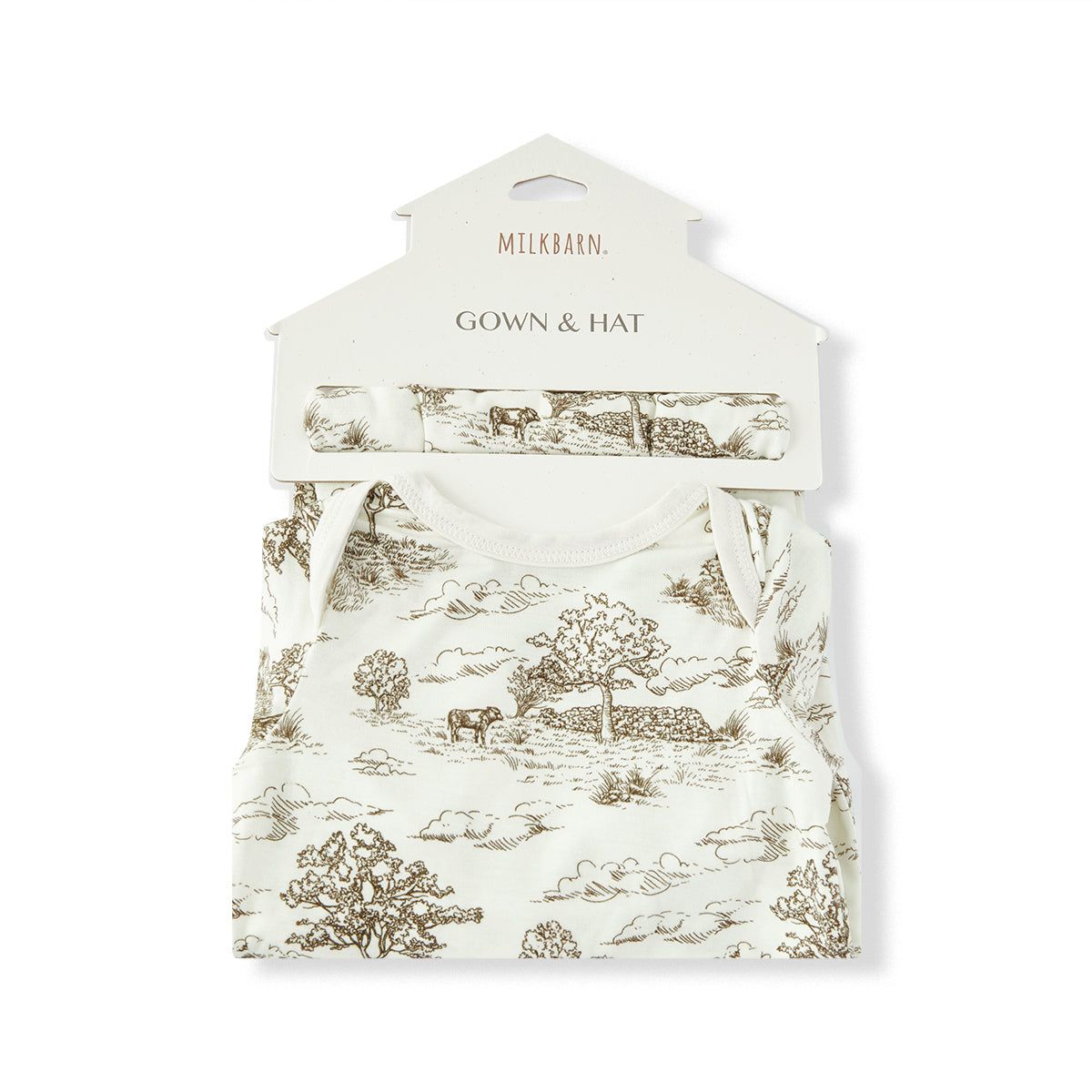 Country Toile Gown & Hat Set