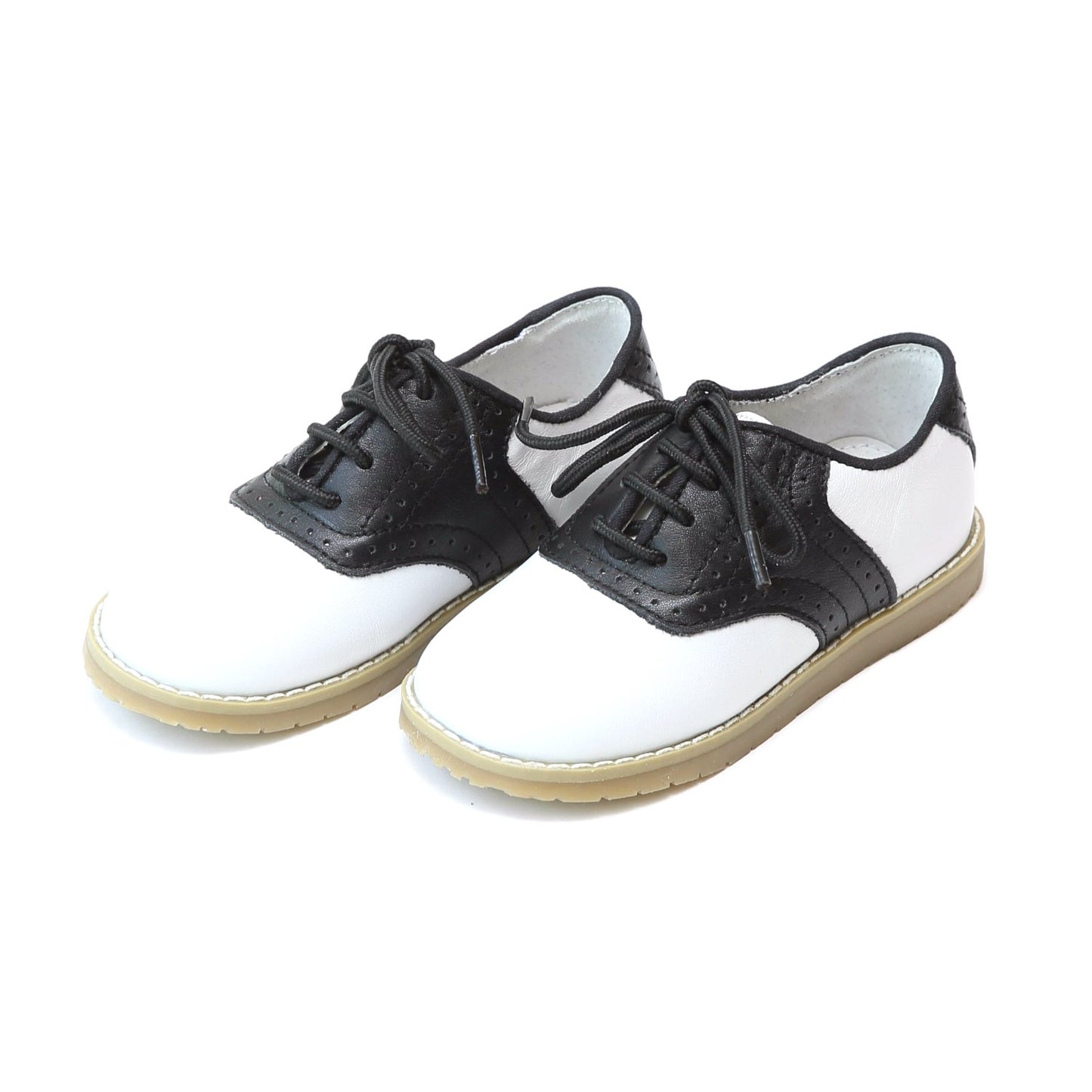 Luke White & Black Saddle Shoes