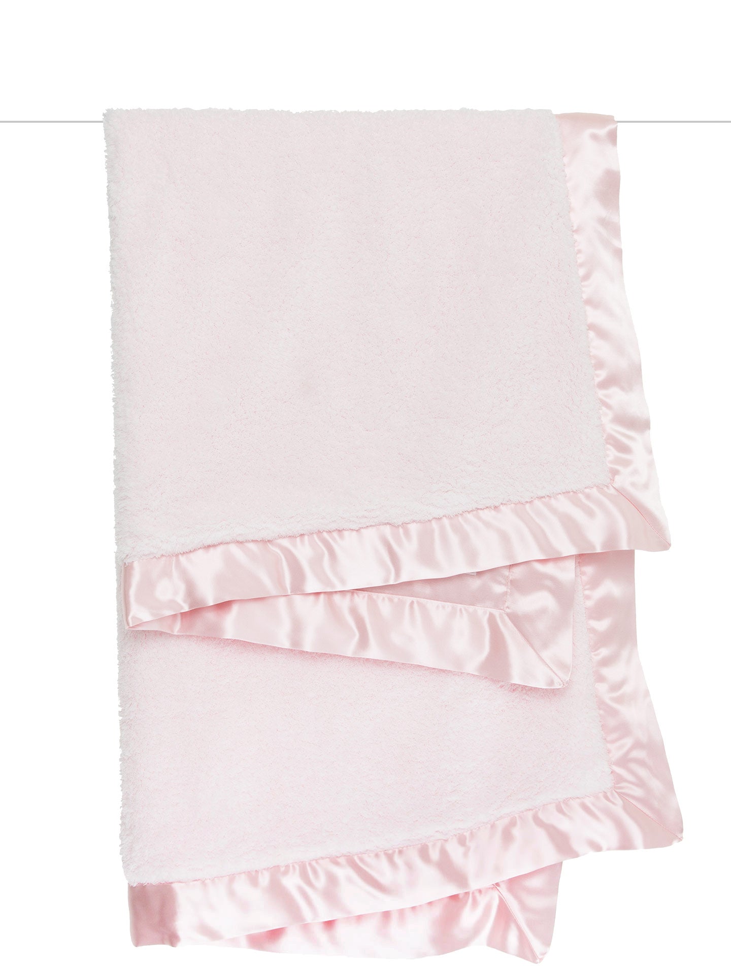 Pink Chenille Satin Blanket