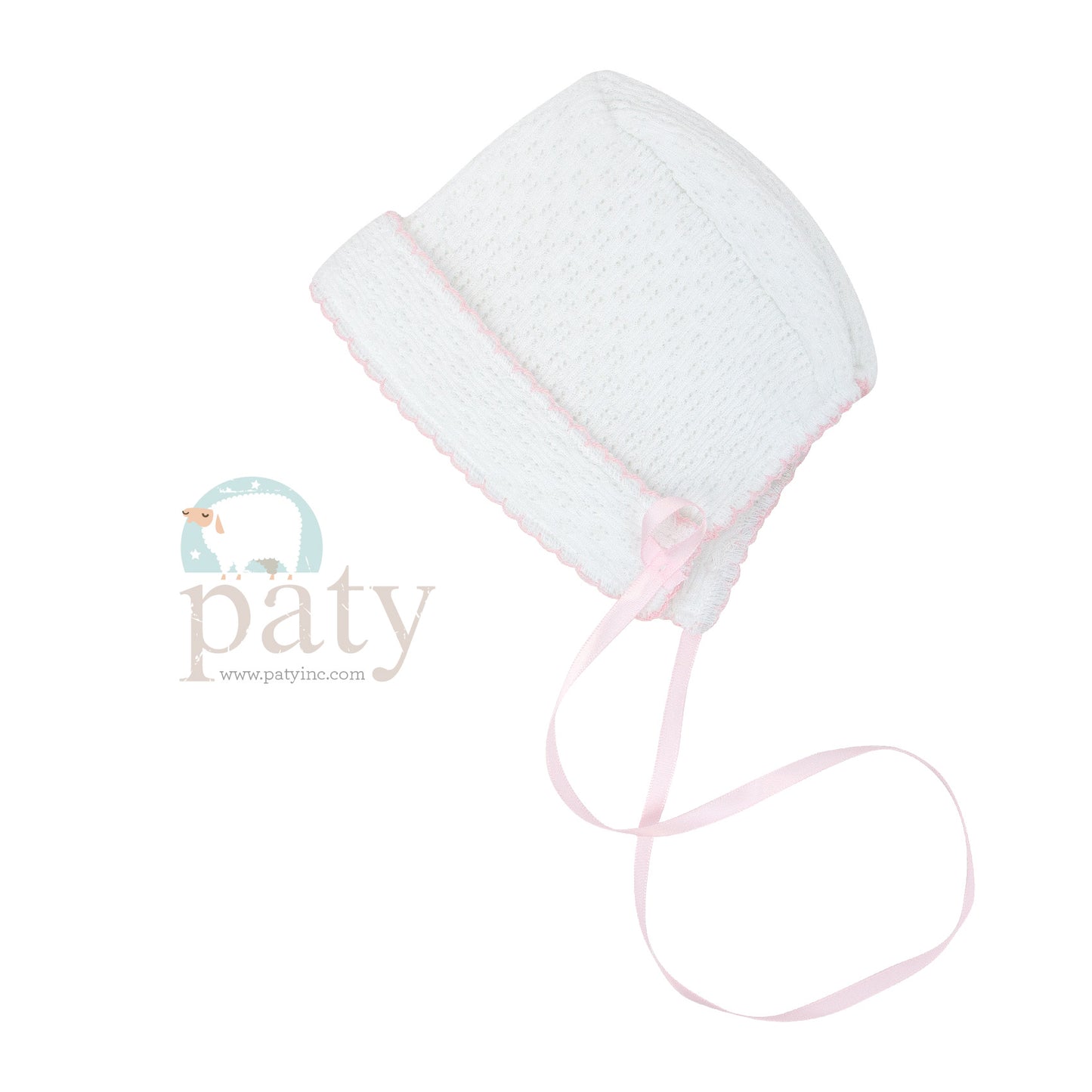 Pink Ribbon Tie Bonnet