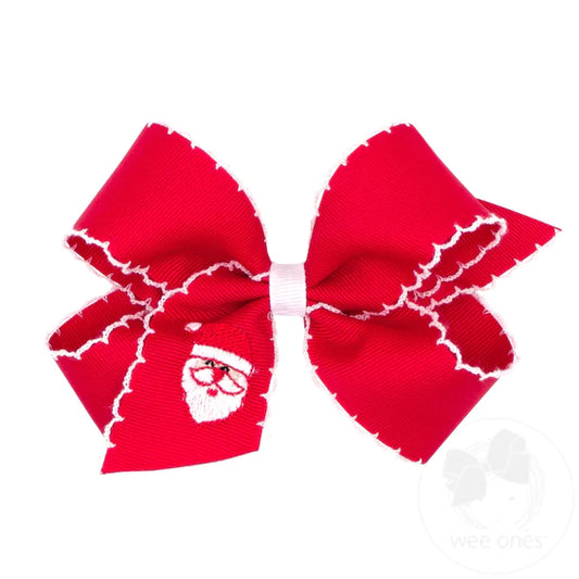 Medium Moon Stitch Emb Bow
