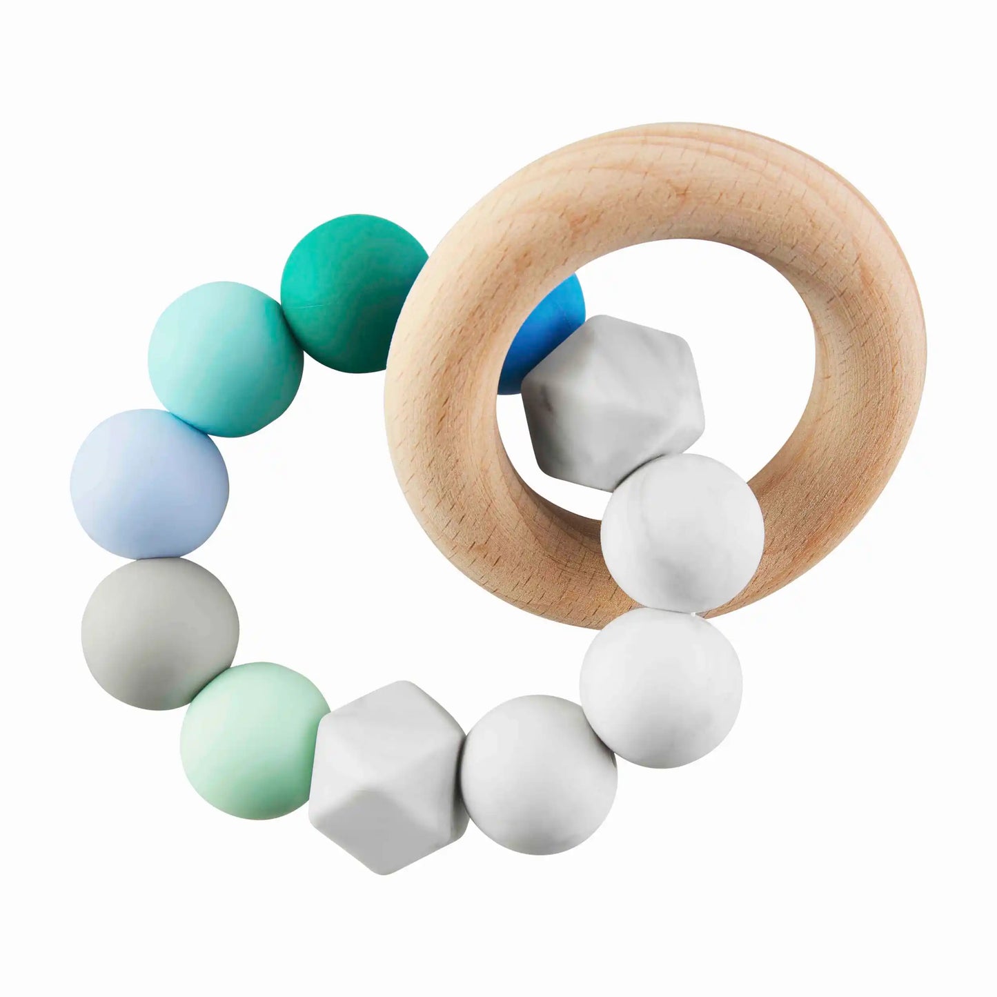 Green Silicone Wood Teether