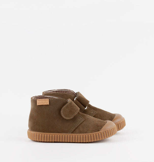 Khaki Safari Leather Plimsoll