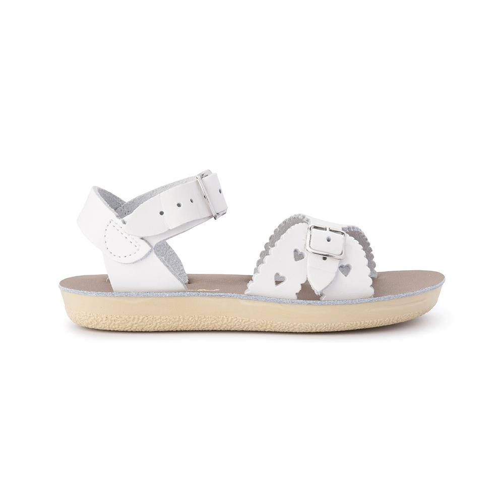 White Sweetheart Sun San Sandals