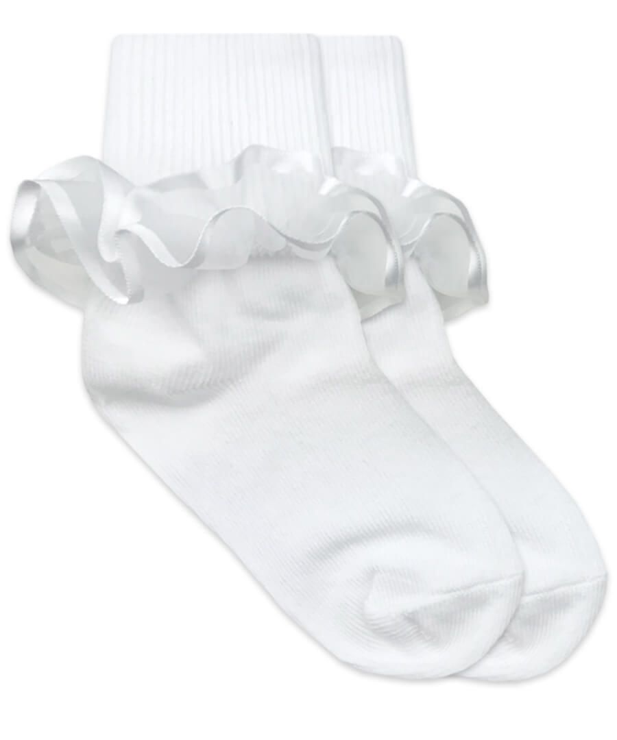 Frilly Ruffle Lace Cuff Sock