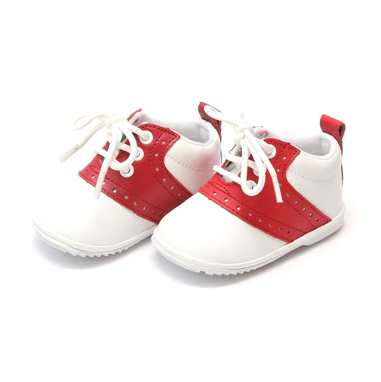 Red and white saddle shoes hotsell
