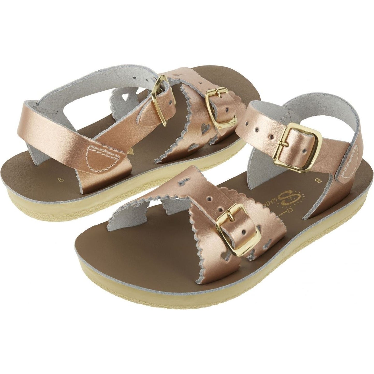 Rose Gold Sweetheart Sun San Sandals