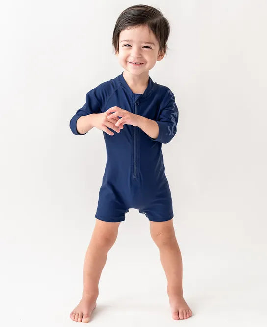 Navy L/S 1Piece Rash Guard