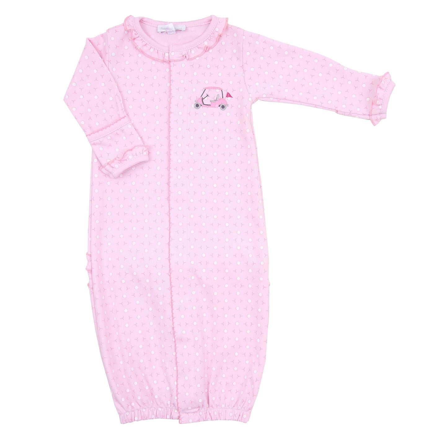To A Tee Pink Embroidered Ruff Converter