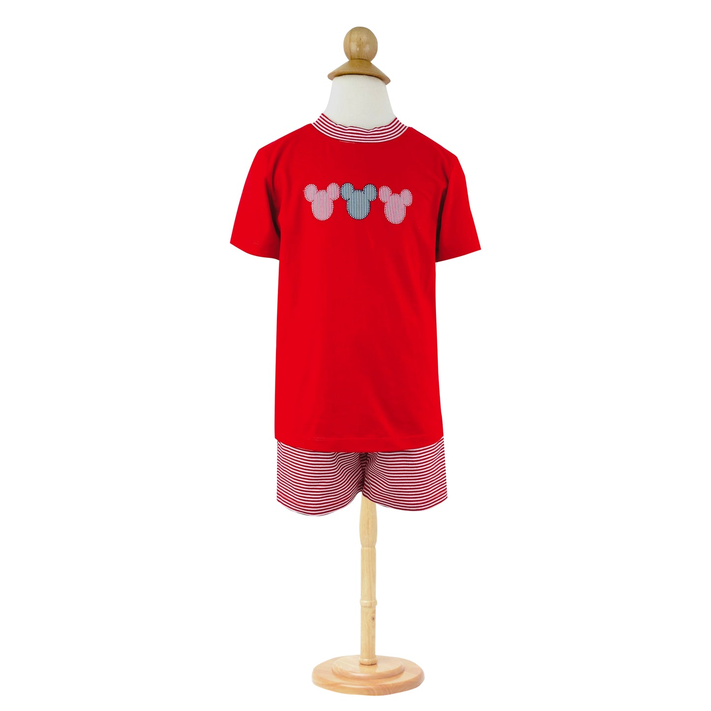 Mouse Trio Applique Short Set