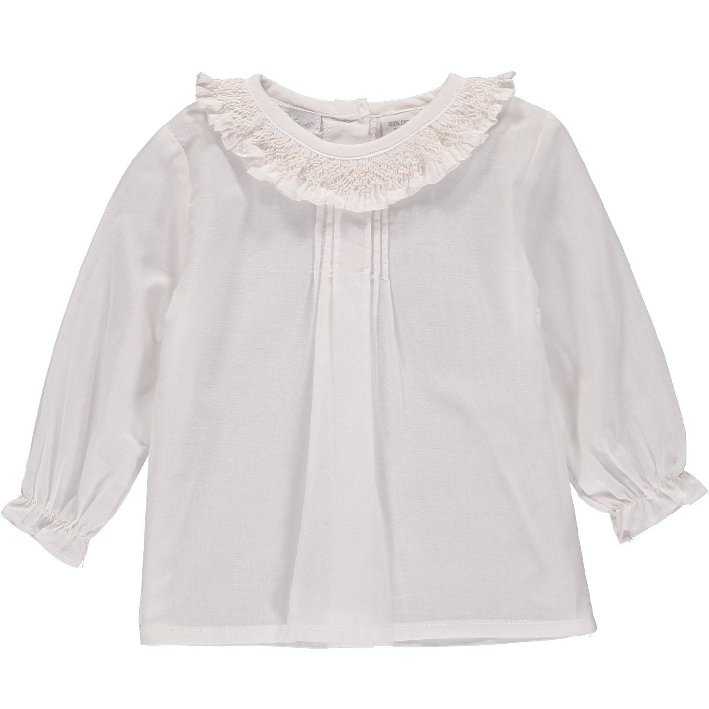 White LS Smock Blouse