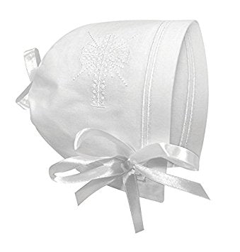 Straight Edge Cross Bonnet by Stephan Baby