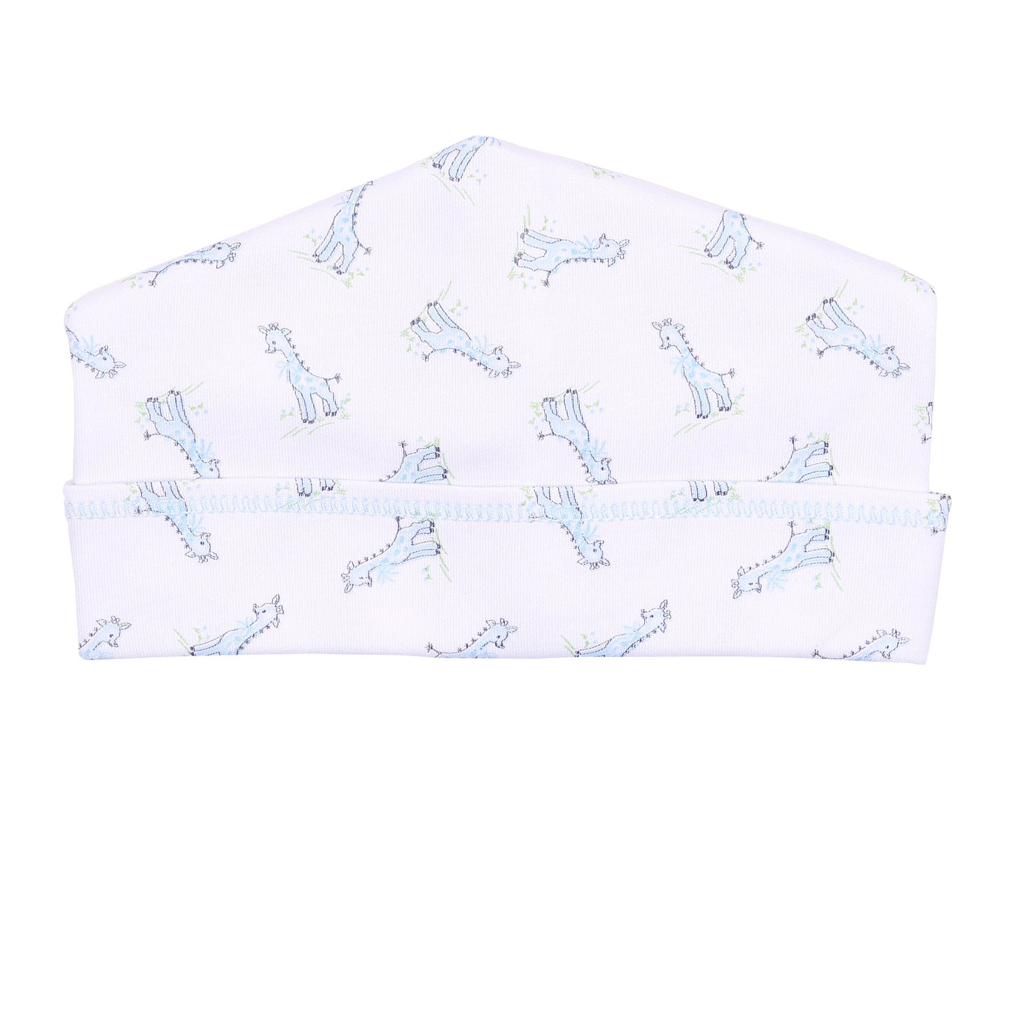 Vintage Giraffe Blue Printed Hat
