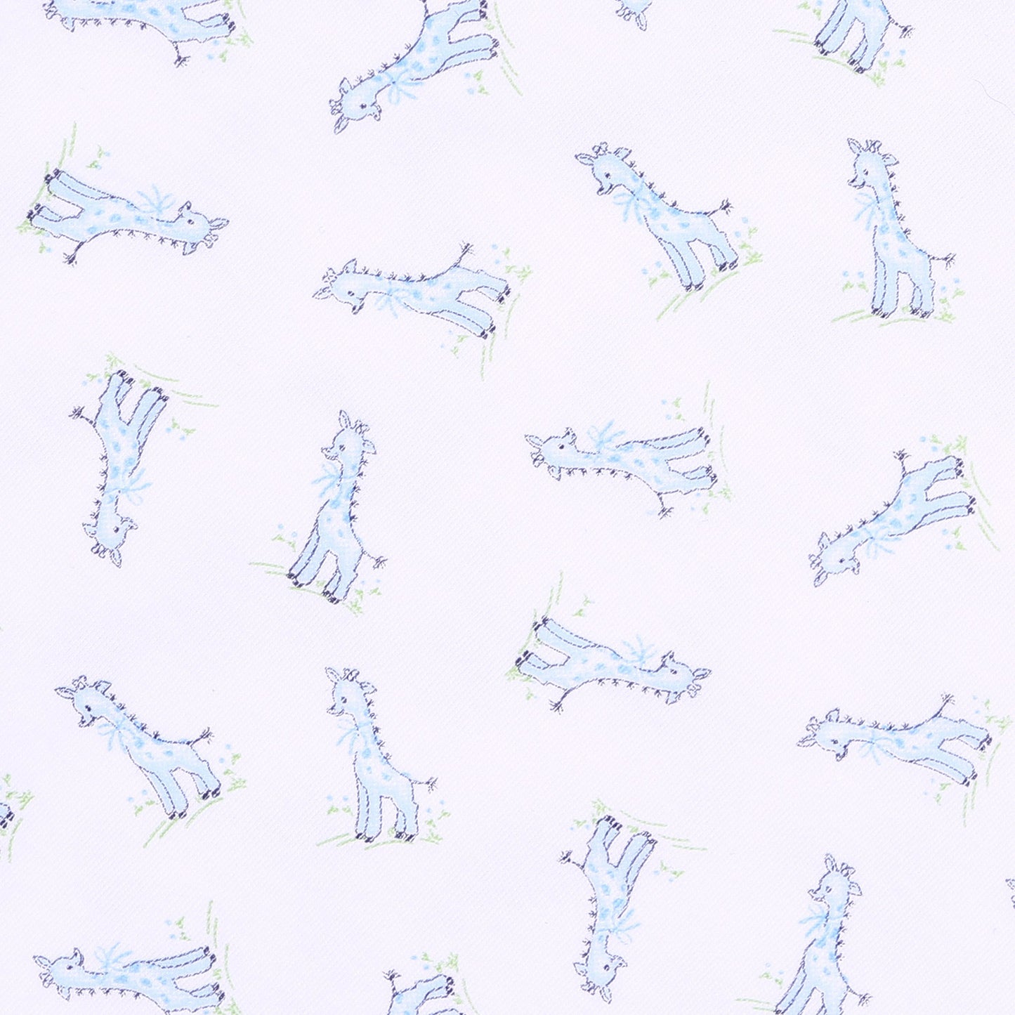 Vintage Giraffe Blue Printed Hat