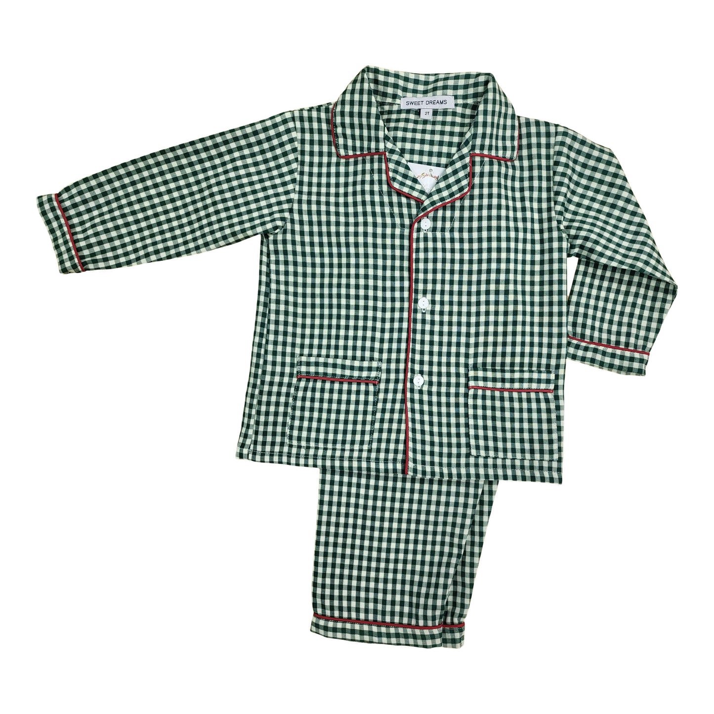 Adult Pants Green Gingham