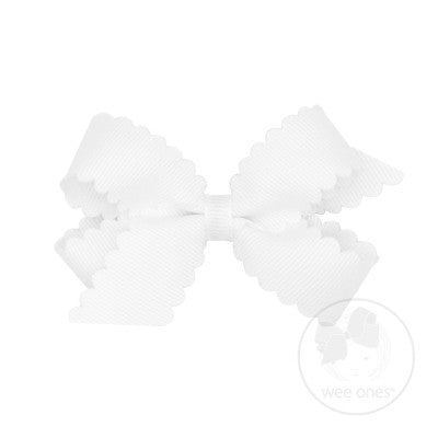 Mini Scalloped Edge Grosgrain Bow