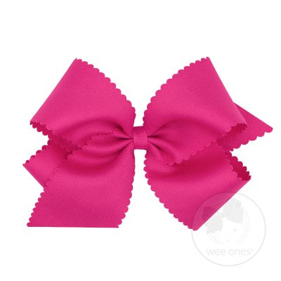King Scalloped Edge Grosgrain Bow