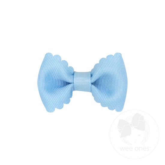 Tiny Scalloped Edge Grosgrain Bow