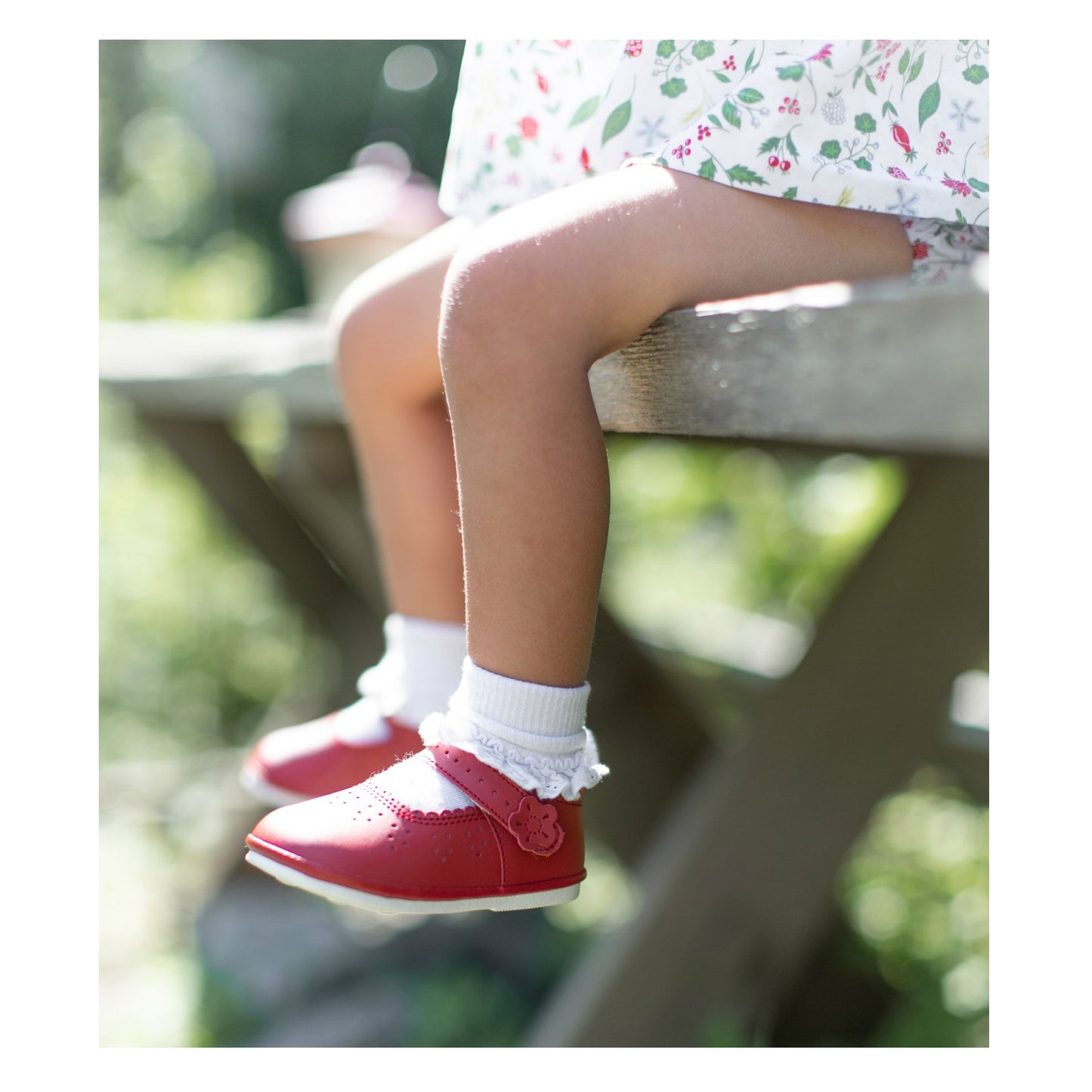 Red Mia Scalloped Mary Jane