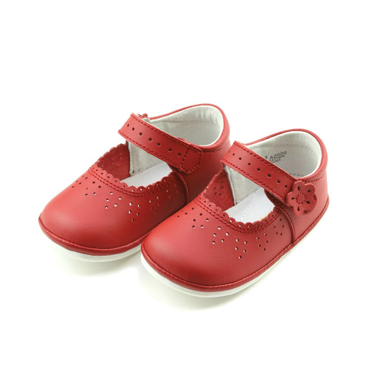 Red Mia Scalloped Mary Jane