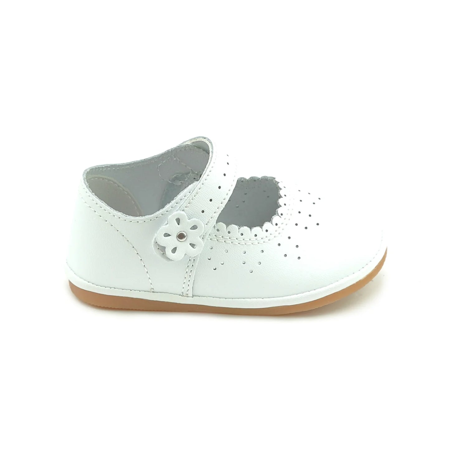 Mia White Scalloped Mary Jane