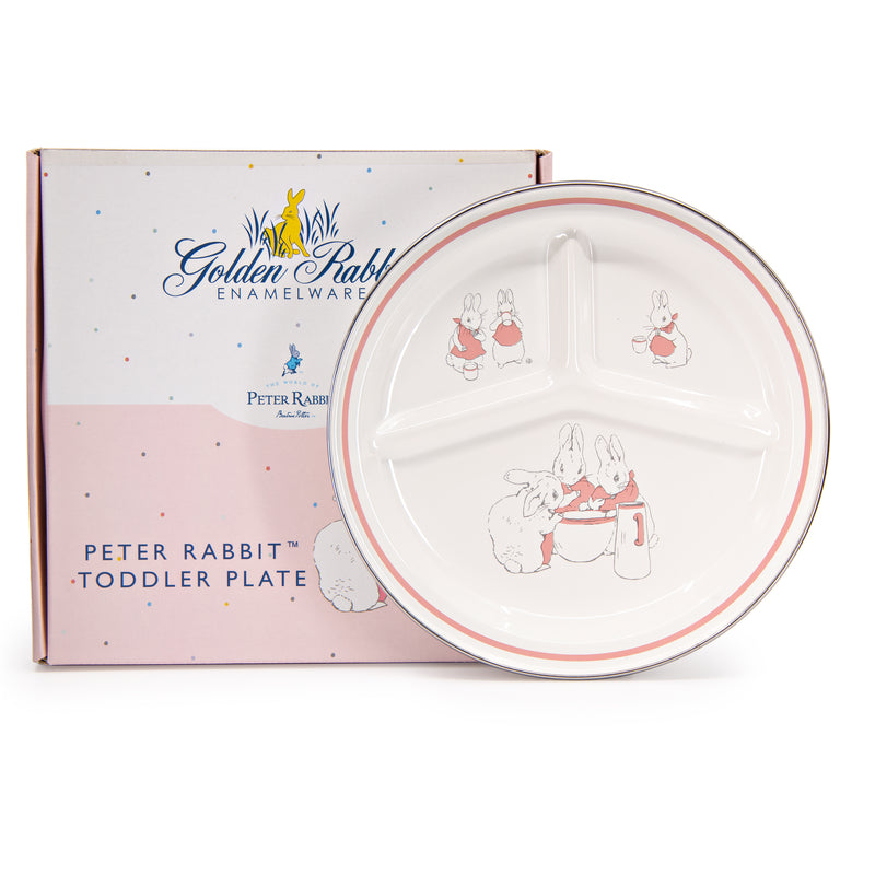 Girl Bunnies Toddler Plate