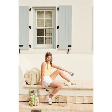 Green Trim Scalloped Tennis Skort