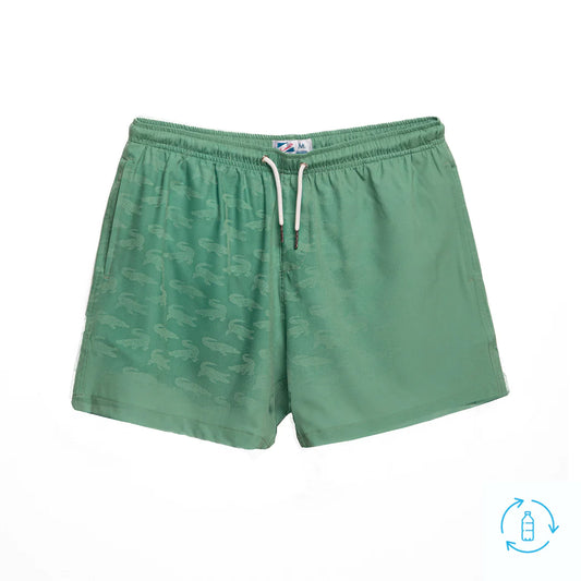 Green to Crocodile Swim Trunks