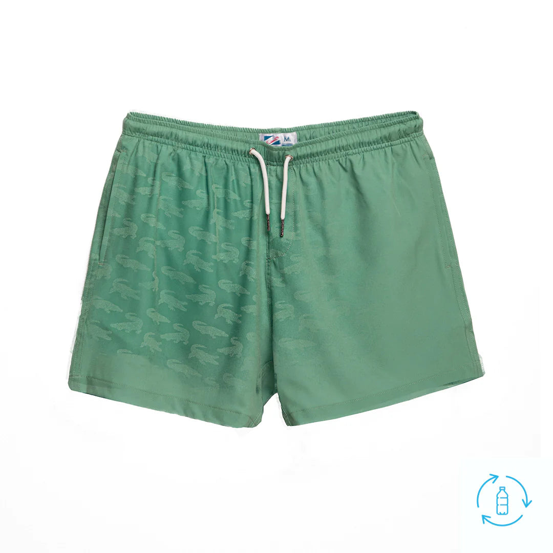 Green to Crocodile Swim Trunks