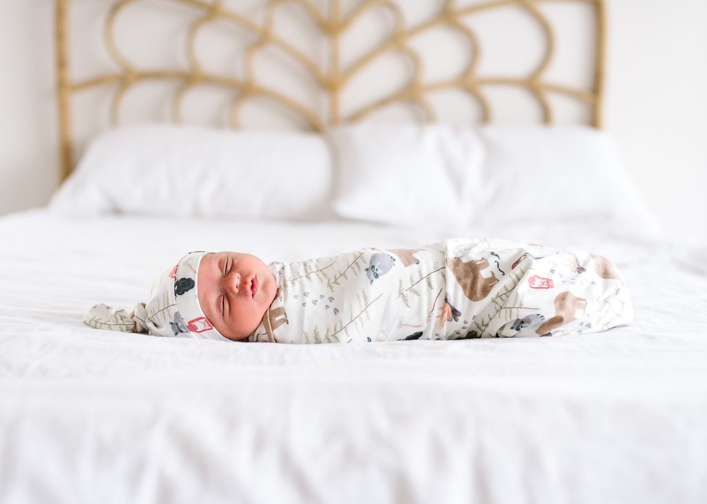 Lumberjack Knit Swaddle Blanket