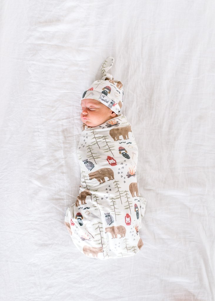 Lumberjack Knit Swaddle Blanket