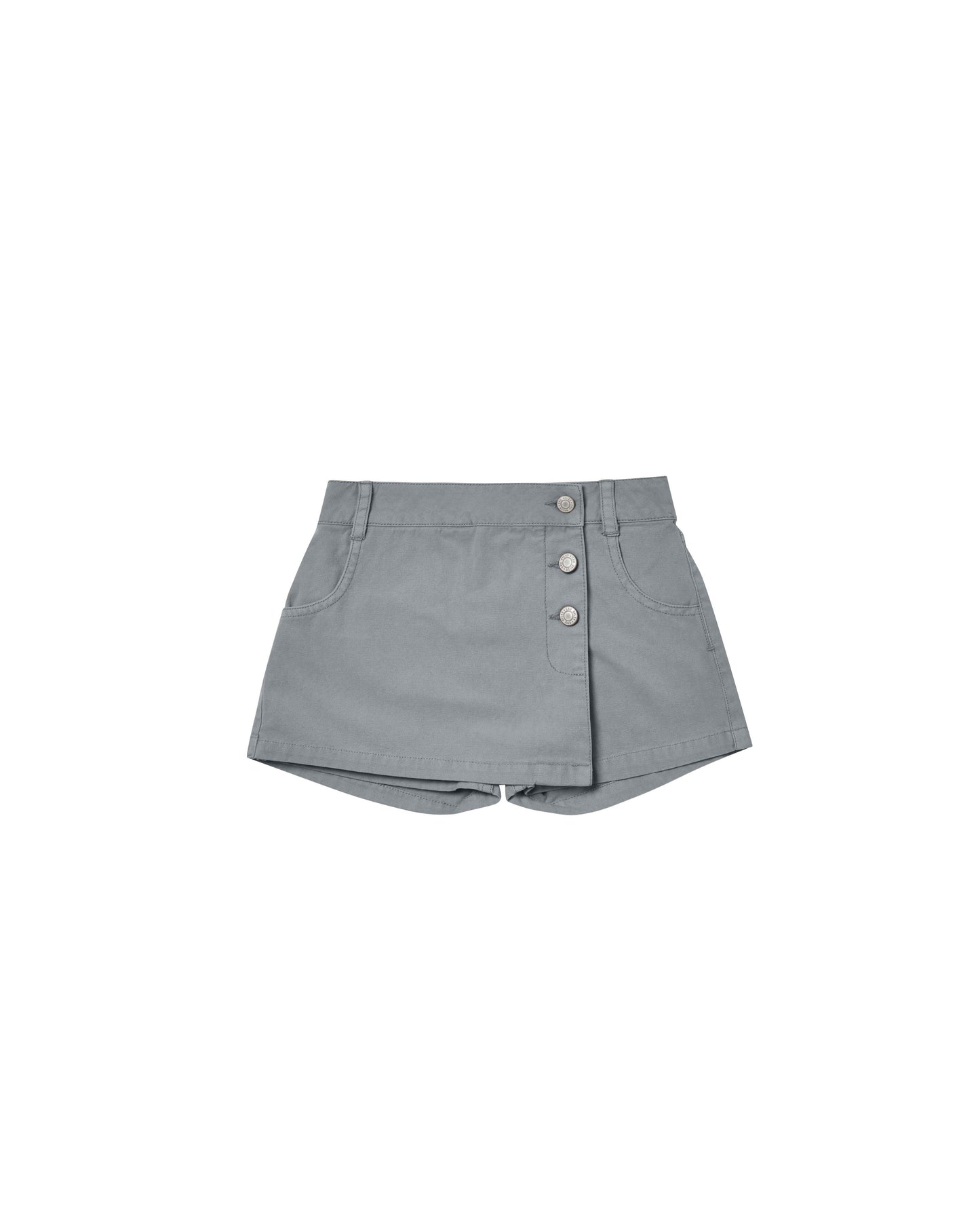 Dusty Blue Asymmetrical Skort