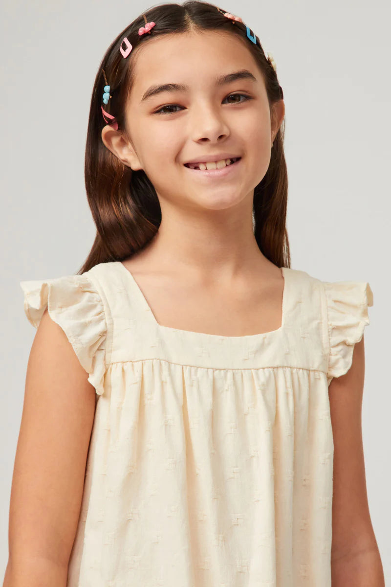 Ivory Square Neck Pocket Dress FINAL SALE