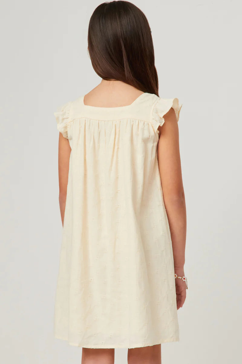 Ivory Square Neck Pocket Dress FINAL SALE