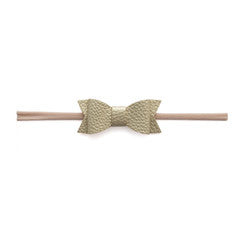 Skinny Leather Bow Tie