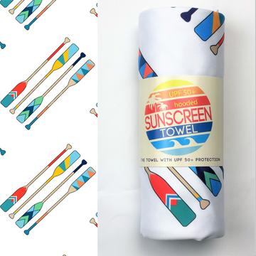 UPF 50+ Sunscreen Towel w/Hood