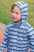 Dutch Canal Stripe Reflective Rain Jacket