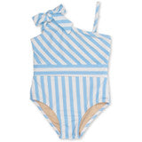 One Shoulder Lt Blue 1Piece