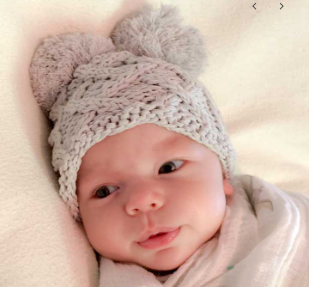 Grey Aran Cable Knit Beanie